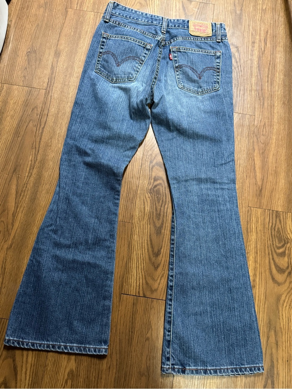 Levi's 519 Classic Blue Flare Boot Cut Jeans Y2K Casual School Weekend Vintage - Picture 2 of 11